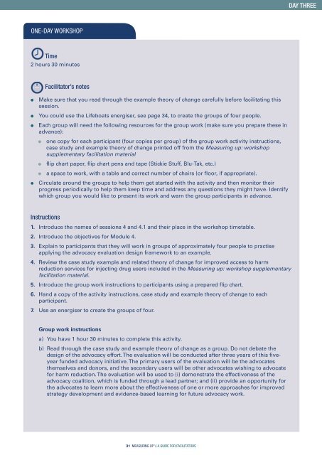 Measuring Up: Facilitators guide - Monitoring and Evaluation NEWS