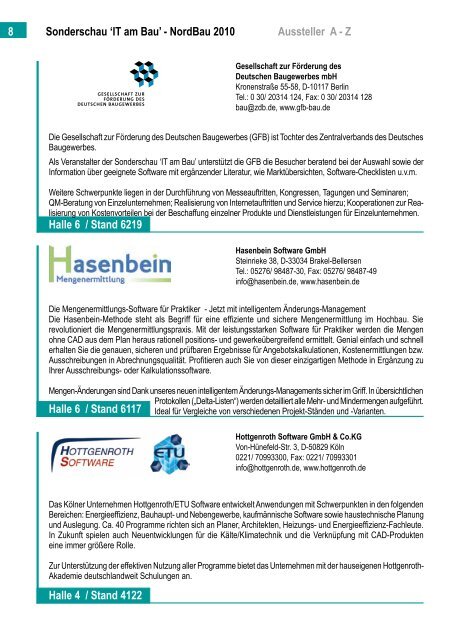 Hallen 6, 4 und 5 Sonderschau - Hasenbein-Software GmbH
