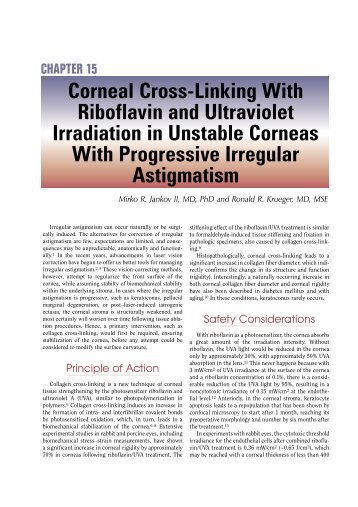 Jankov II MR, Krueger R. Corneal cross-linking with ... - LaserFocus