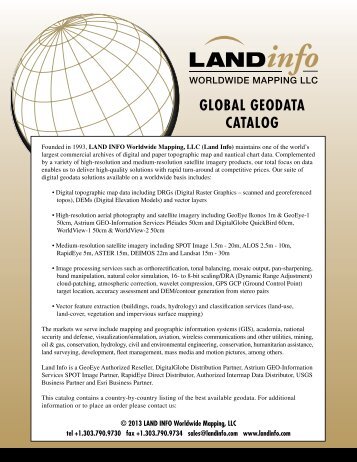 Download Catalog .pdf - Land Info