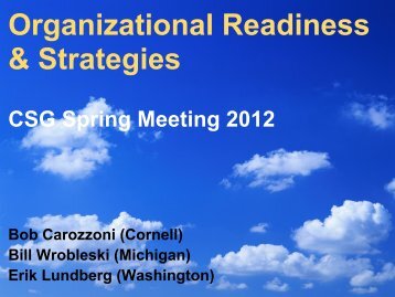 Organizational Readiness & Strategies