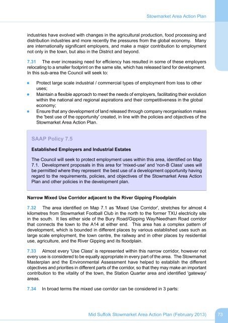 Adopted Stowmarket Area Action Plan - Mid Suffolk District Council