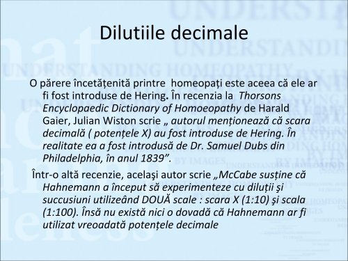 dilutii si potente - Dr. Gheorghe Jurj - Homeopatie