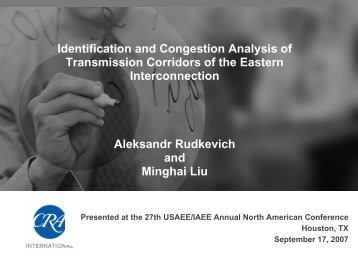 Identification and Congestion Analysis of Transmission Corridors of ...