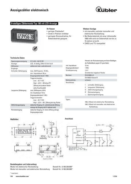 Anzeigezähler elektromechanisch - alles4bau.de