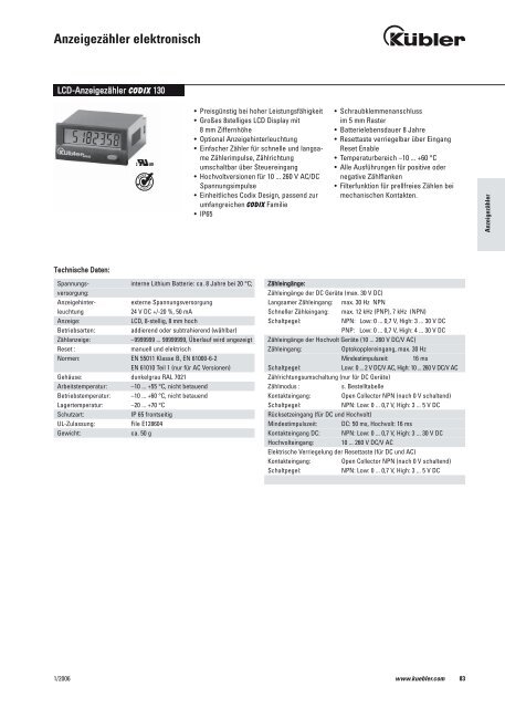 Anzeigezähler elektromechanisch - alles4bau.de