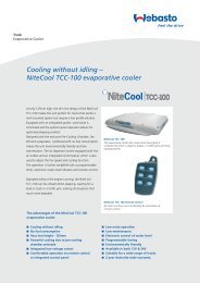 NiteCool TCC-100 Product Sheet (PDF, 0,43 MB) - Webasto