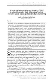 Technological Pedagogical Content Knowledge (TPACK) in ... - Eric