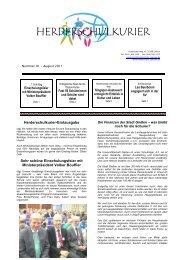Herderschulkurier Nr. 1, August 2011 (pdf) - Herderschule - Hessen