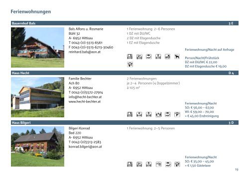 Unterkunftsverzeichnis 2011-2012 - Hittisau