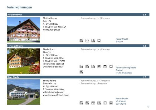 Unterkunftsverzeichnis 2011-2012 - Hittisau
