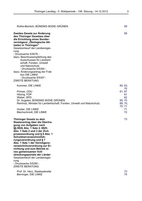 ThÃ¼ringer Landtag 5. Wahlperiode 106. Sitzung Freitag, den 14.12 ...