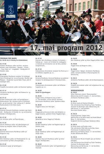 17. mai program 2012 - Drammen kommune
