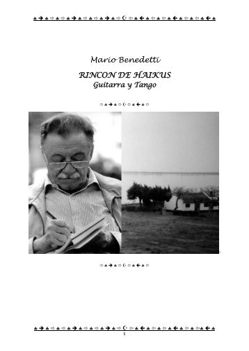 Rincón de haikus - Mario Benedetti