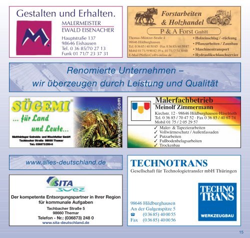Informationsbroschüre der Stadt Hildburghausen