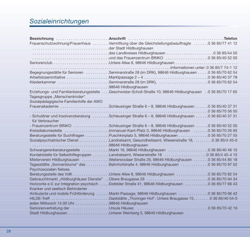 Informationsbroschüre der Stadt Hildburghausen