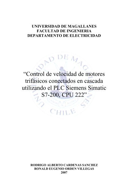 Control de velocidad de motores trifásicos conectados en cascada ...