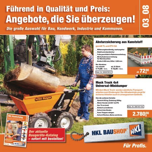 Angebote, die Sie überzeugen! - HKL Baushop