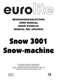 EUROLITE Snow 3001 Snow machine - SSH Party-Team