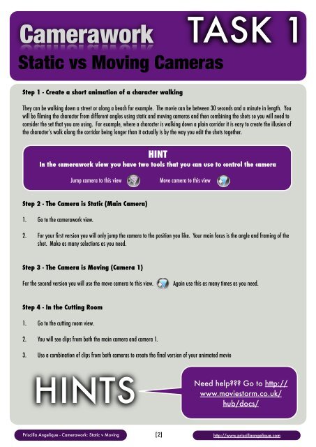 Camerawork - Static v Moving - Digital Learning Environments