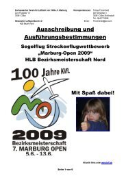 Marburg-Open 2009 - Hessischer Luftsportbund eV
