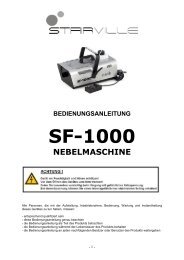 bedienungsanleitung sf-1000 nebelmaschine
