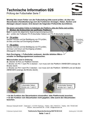 Technische Information 26 - Soerensen.de