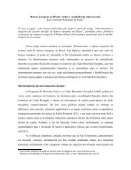 Bancos Europeus no Brasil - Instituto de Economia da UFRJ