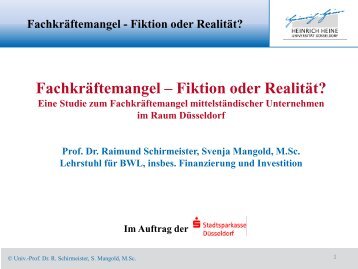 Fachkräftemangel - Fiktion oder Realität