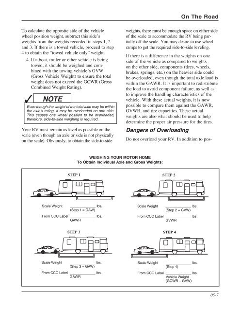 warning - Fleetwood RV