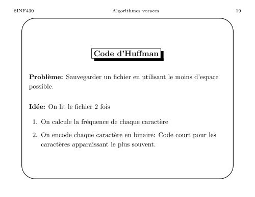 Les algorithmes voraces - UQAC