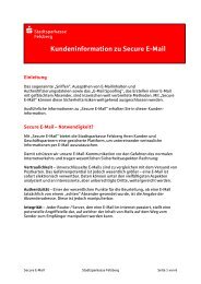 Kundeninformation zu Secure E-Mail - Stadtsparkasse Felsberg