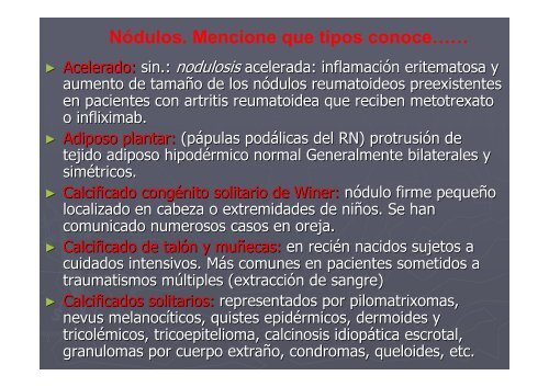 LESIONES ELEMENTALES - Facultad de Ciencias MÃ©dicas