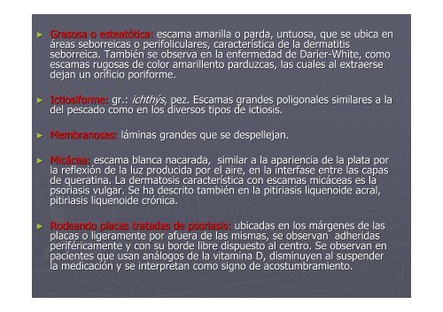 LESIONES ELEMENTALES - Facultad de Ciencias MÃ©dicas