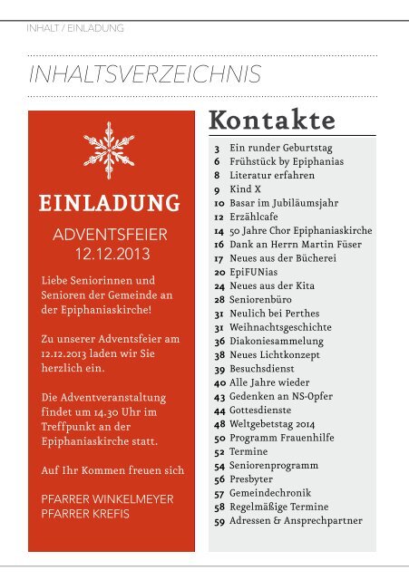 Weihnachten 2013 - Erlöser-Kirchengemeinde Münster