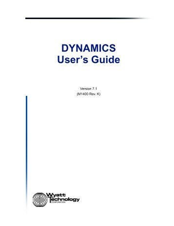 DynaPro NanoStar manual - Department of Physiology and Biophysics