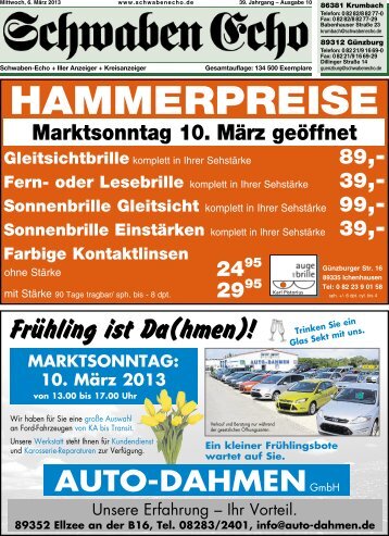 HAMMERPREISE - Schwaben Echo