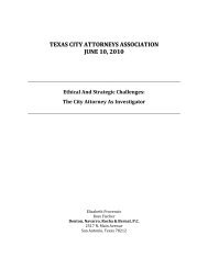 The City Attorney as Investigator - Texas Municipal League