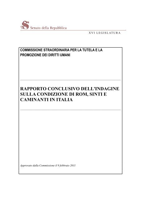 Rapporto Rom - Senato della Repubblica