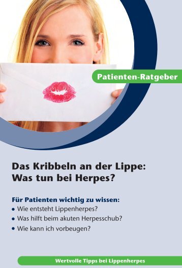 Das Kribbeln an der Lippe: Was tun bei Herpes? - Infectopharm