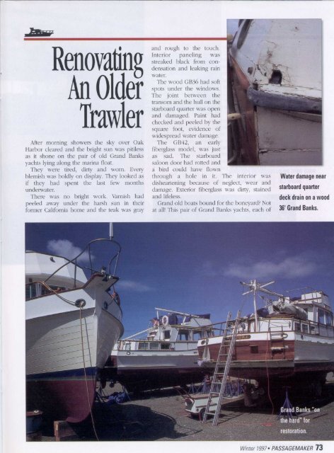 Renovating an Older Trawler - Mv Dreamer