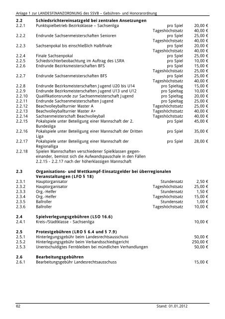 Anlage 1 zur Landesfinanzordnung (LFO) Gebühren- und ...