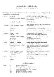 glengormley high school calendar of events 2012 â 2013