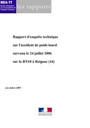 les rapports - BEA-TT