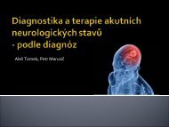 Diagnostika a terapie základních neurologických stavů (akutní stavy)