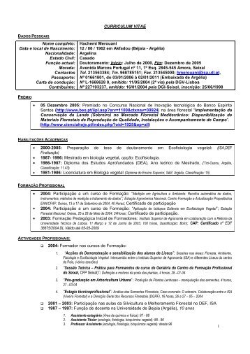 Download do curriculum vitae completo - Instituto Superior de ...