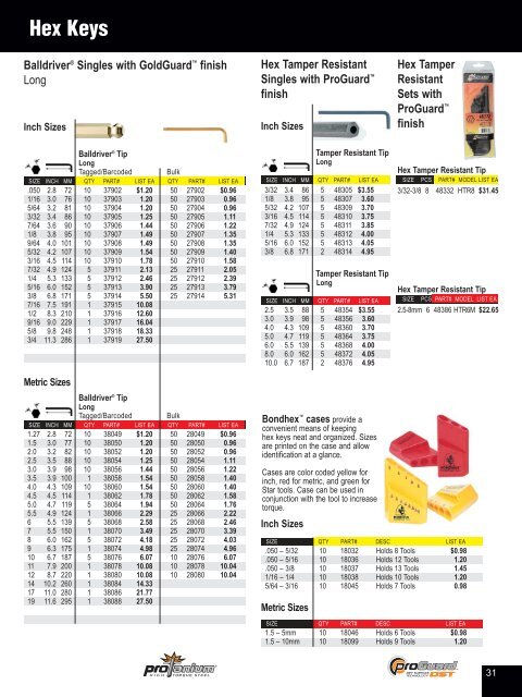 Ball End Tools