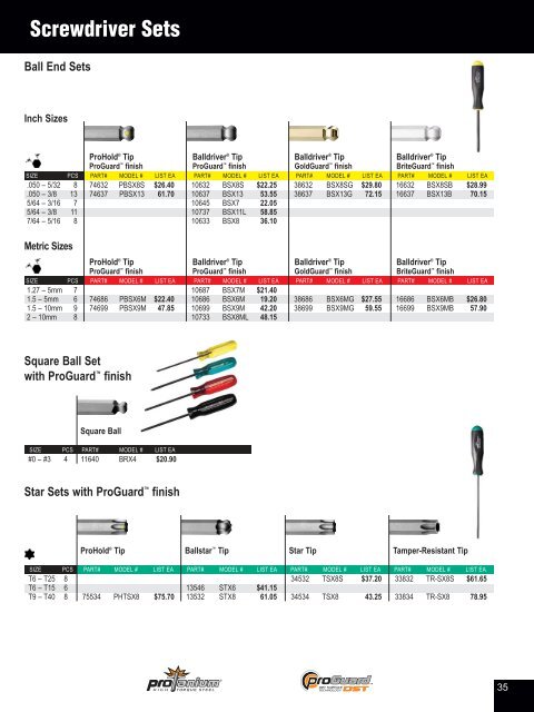 Ball End Tools