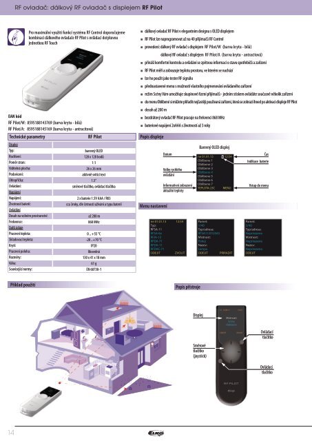 NovÃ½ technickÃ½ katalog iNELS RF Control - ELKO EP, sro