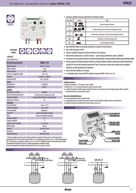 NovÃ½ technickÃ½ katalog iNELS RF Control - ELKO EP, sro